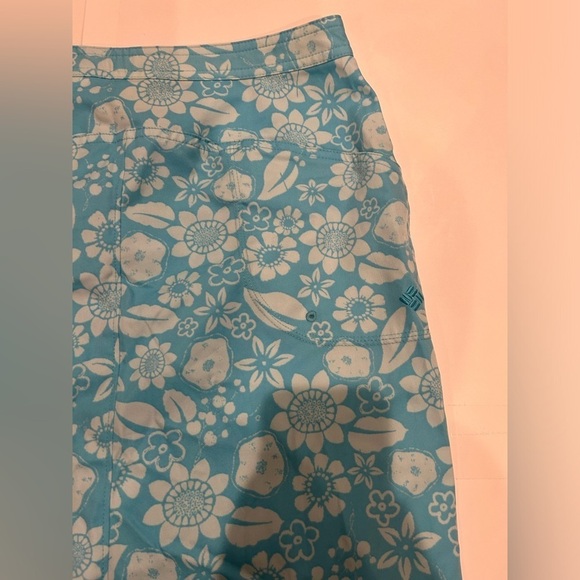 Columbia Golf Skirt Women’s 6 Floral Blue Knee Length Snap Button - Picture 5 of 10